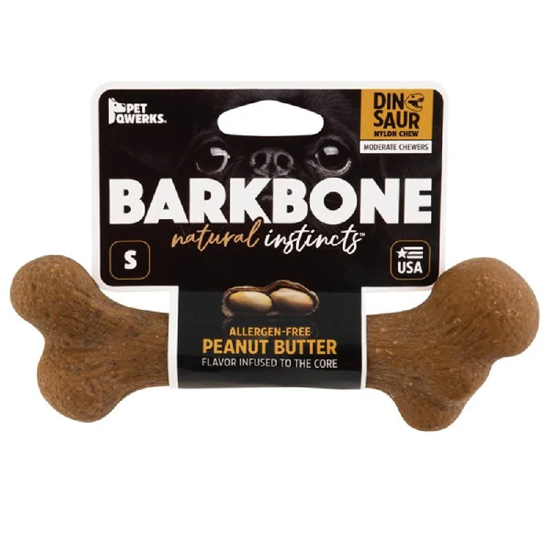  -Bite-resistant dog toy recommendationsPet Qwerks Dinosaur BarkBones Peanut Butter Nylon Tough Dog Toys 3 Sizes