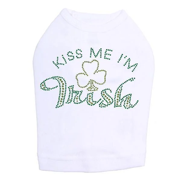Kiss Me Clover Rhinestone Dog Tank