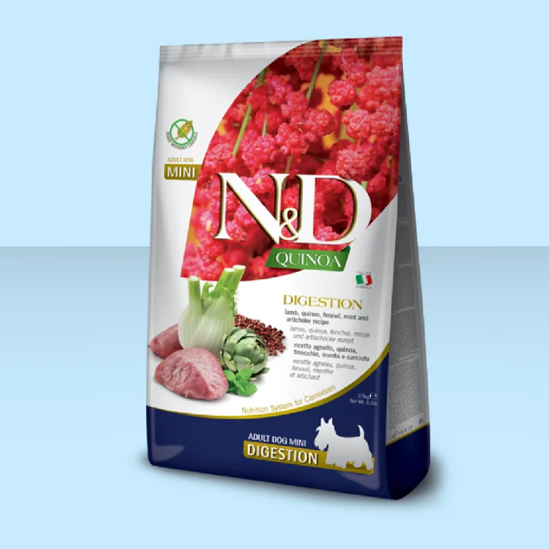  -Fish-containing dog foodFarmina N&D Dog Quinoa Digestion Lamb Mini 5.5#