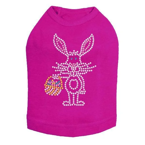 Easter Bunny With Basket Rhinestone Dog Tank