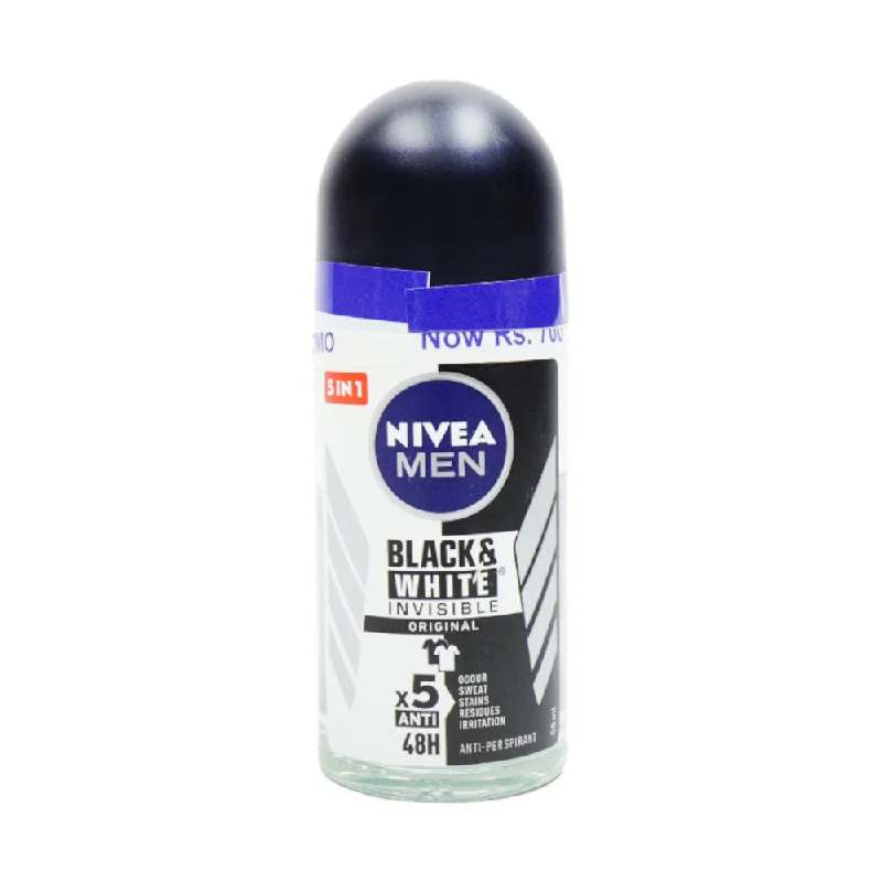 NIVEA ROLL ON BLACK & WHITE INVISIBLE ORIGINAL FOR MEN 50 ML