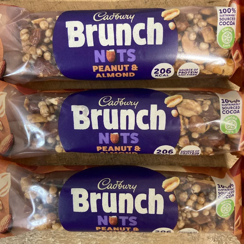 12x Cadbury Brunch Nuts Peanut & Almond Bars (4 Packs of 3x40g)