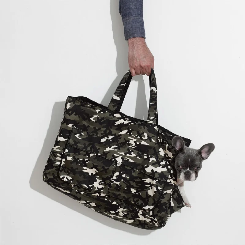 MR. DOG | Small Travel Tote in Camo-X Black