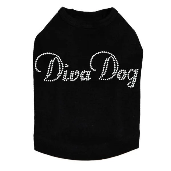 Diva Rhinestone Dog Tank