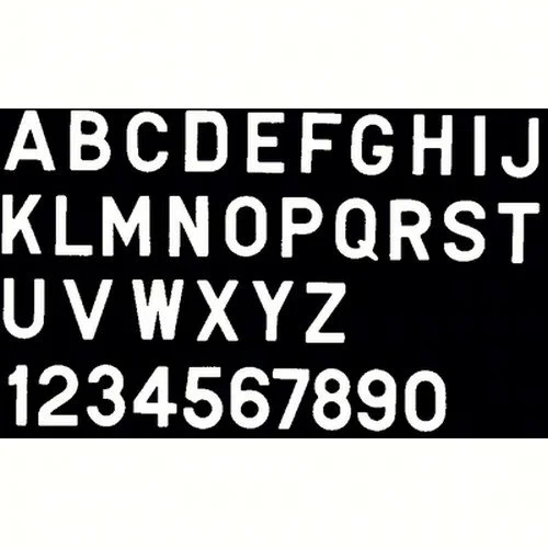 Bernard Engraving PS30W6 PS30W6; Letter White 3 Inch Stick on In6I