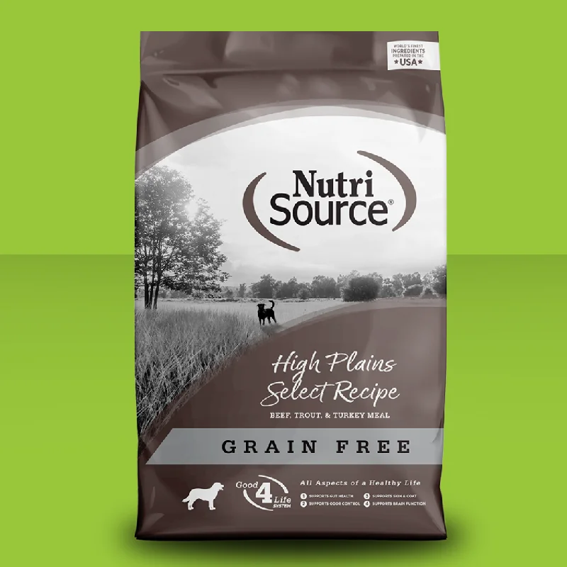  -Chicken-flavored dog foodNutrisource GF High Plains 26# S