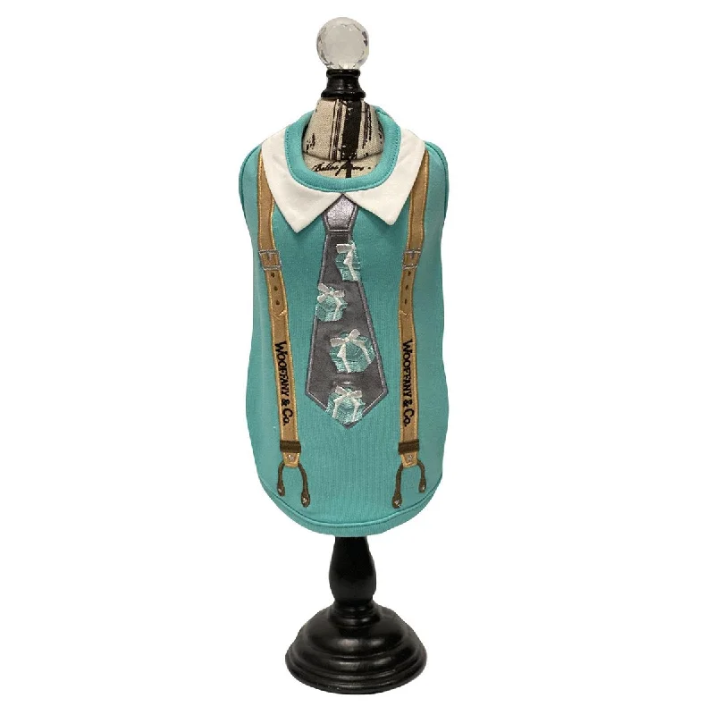 Wooffany Blue Box Tie Dog Tank