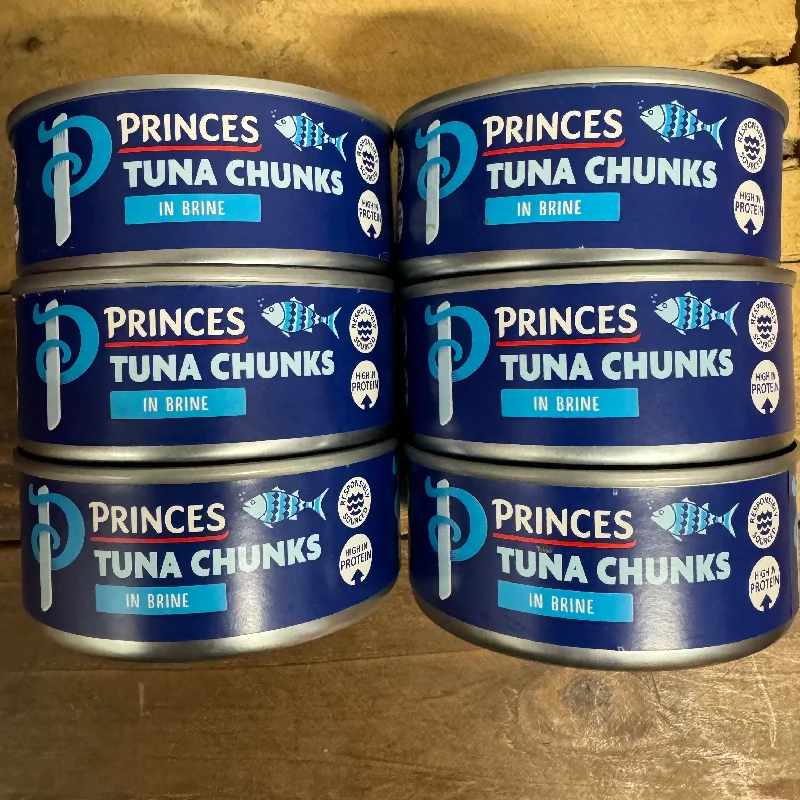 6x Princes Tuna Chunks In Brine Tins (6x145g)