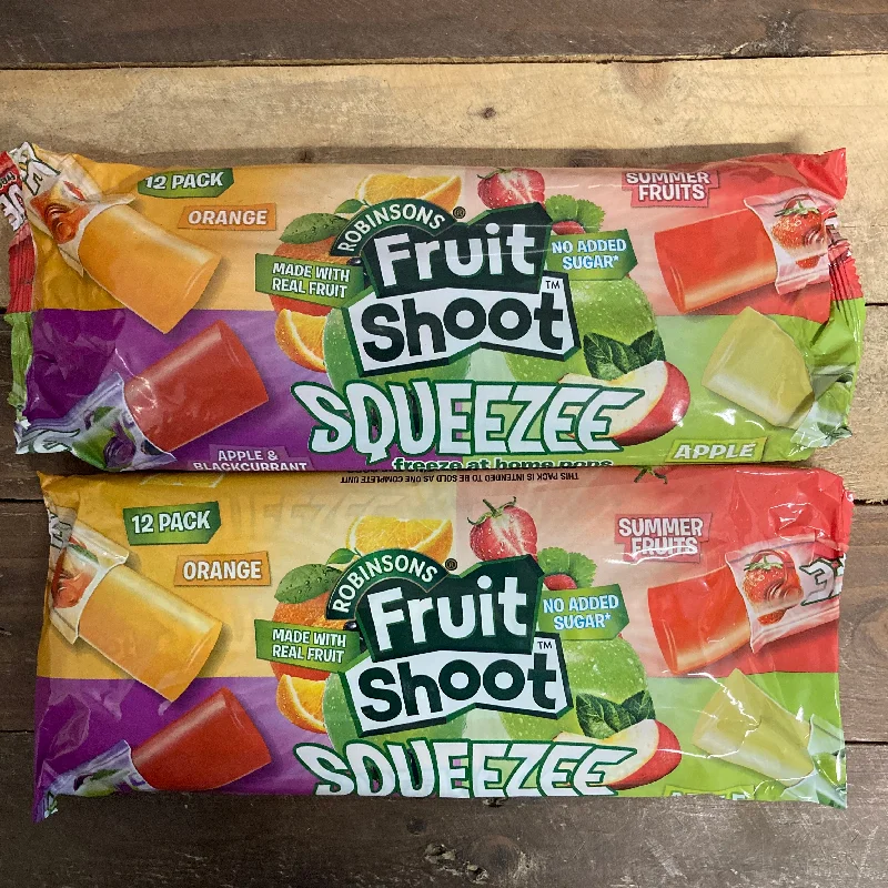 24x Robinsons Fruit Shoot Squeezee Freeze at Home Pops  (2 Packs of 12x45ml)