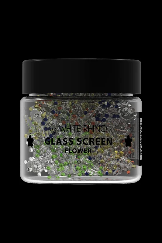 White Rhino Glass Screen Flower Style - 400ct