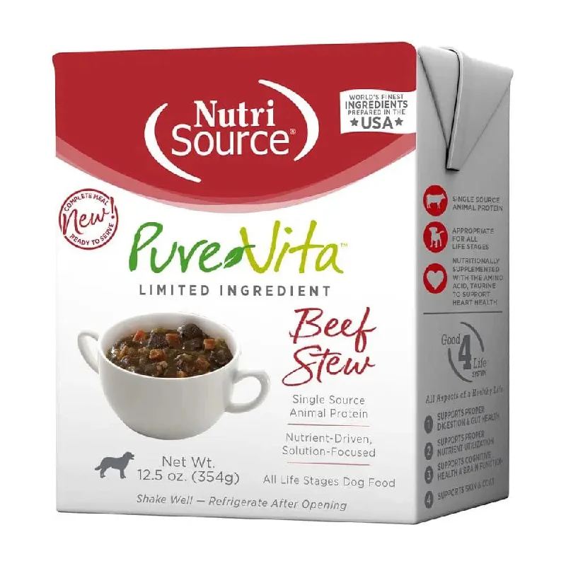 NutriSource PureVita Limited Ingredient Wet Dog Food 12.5 Oz - 12 Per Case