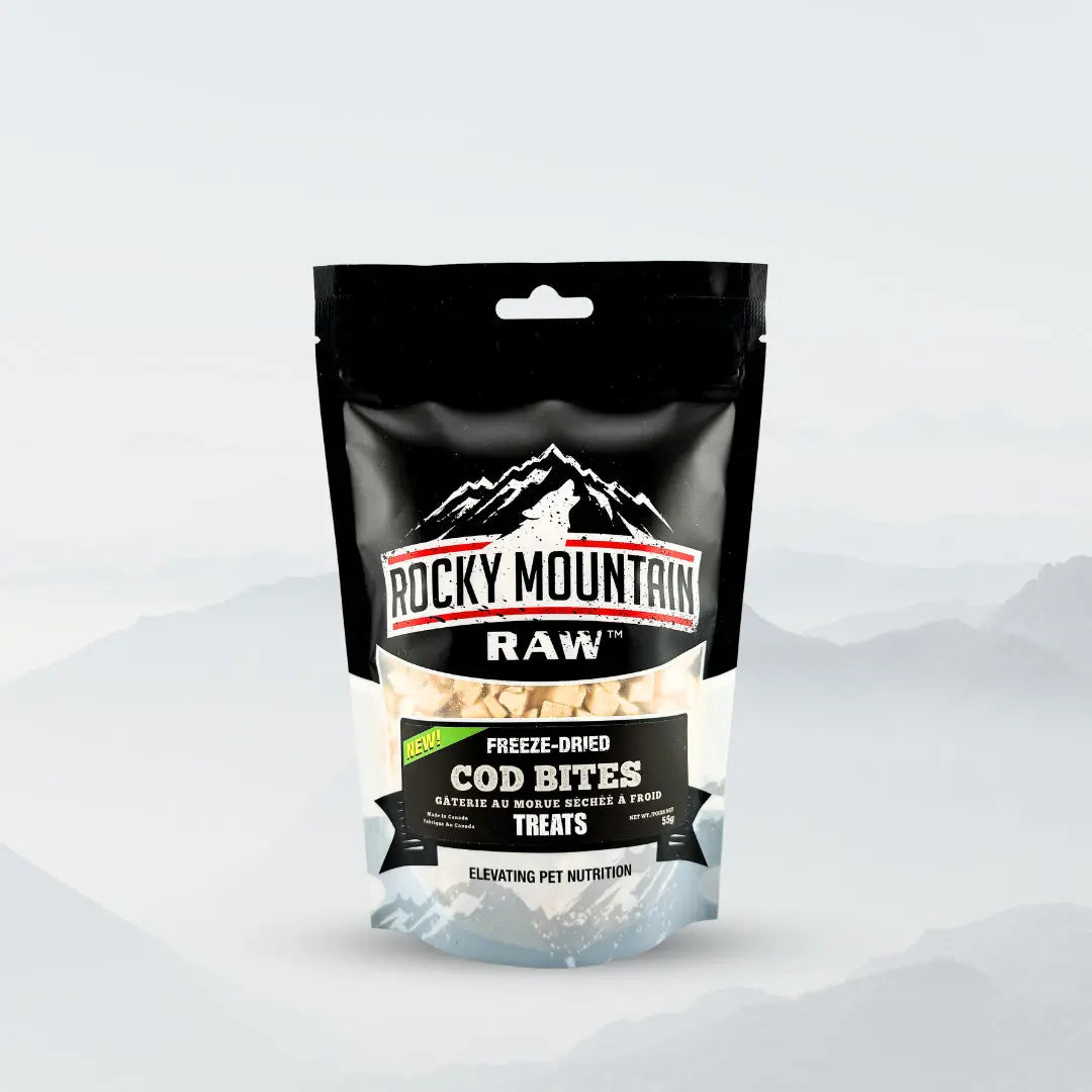 Rocky Mountain Raw Freeze-Dried Cod Bites Pet Treats 1.94 oz