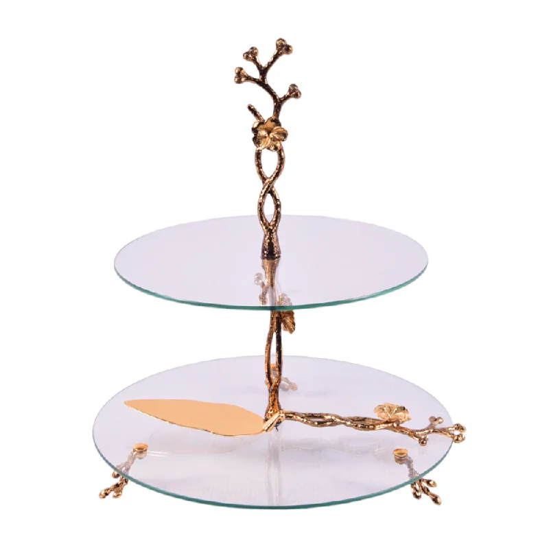 CAKE SET 2 TIER ORCHID CD-6881