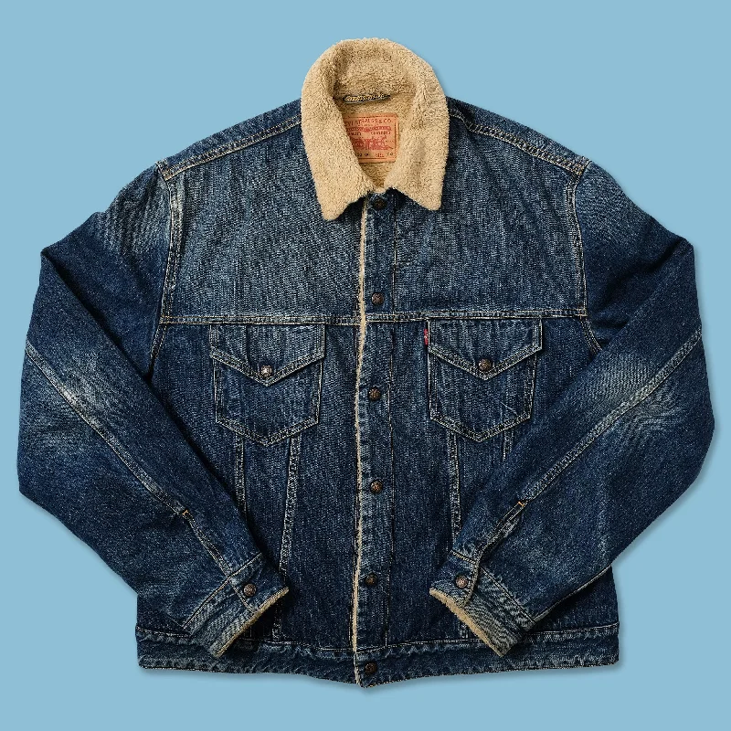 Vintage Levis Faux Fur Lined Denim Jacket 2XLarge