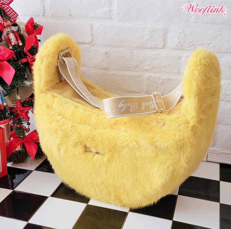 Wooflink Hug Me Bag 2 Fur in Yellow