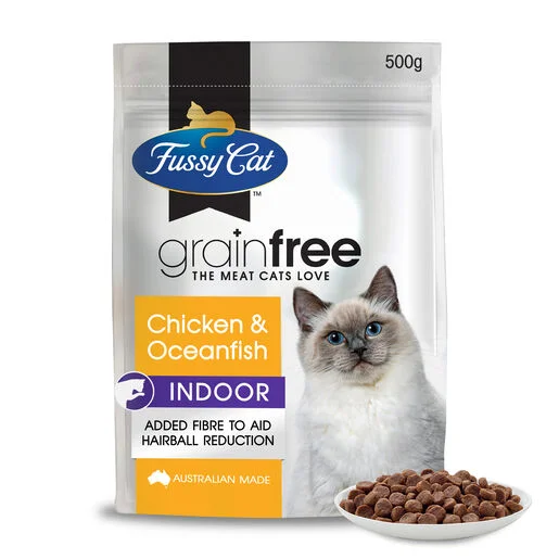 - Cat food for spayed/neutered cats Fussy Cat Grain Free Indoor Chicken & Oceanfish Dry Cat Food 500g - Cat food for spayed/neutered cats Fussy Cat Grain Free Indoor Chicken & Oceanfish Dry Cat Food 500g