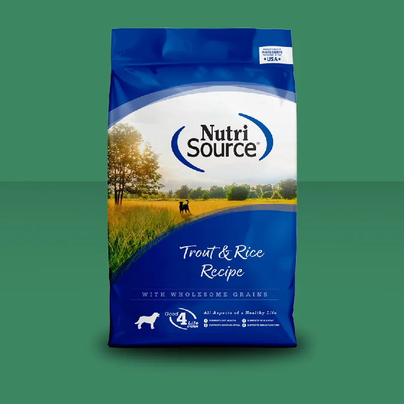 - Dog food improves immunityNutrisource Adult Trout & Rice 26#