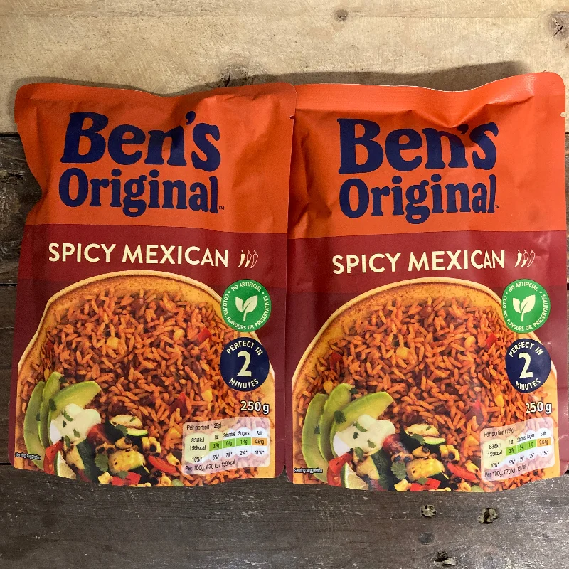 3x Ben's Original Spicy Mexican Microwave Rice Bags (1 Box of 3x220g)