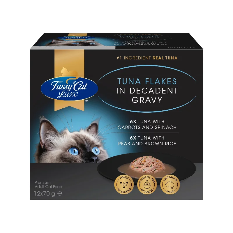 - Where to buy imported cat food Fussy Cat Luxe Tuna Flakes in Decadent Gravy 12x70g - Where to buy imported cat food Fussy Cat Luxe Tuna Flakes in Decadent Gravy 12x70g