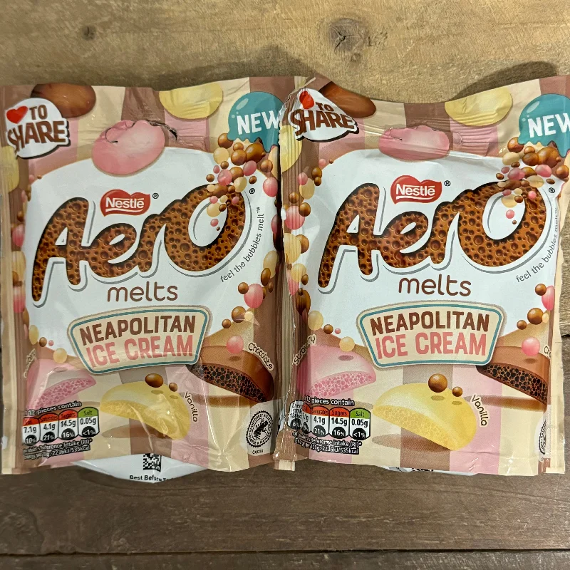 3x Aero Melts Neapolitan Ice Cream Share Bags (3x86g)