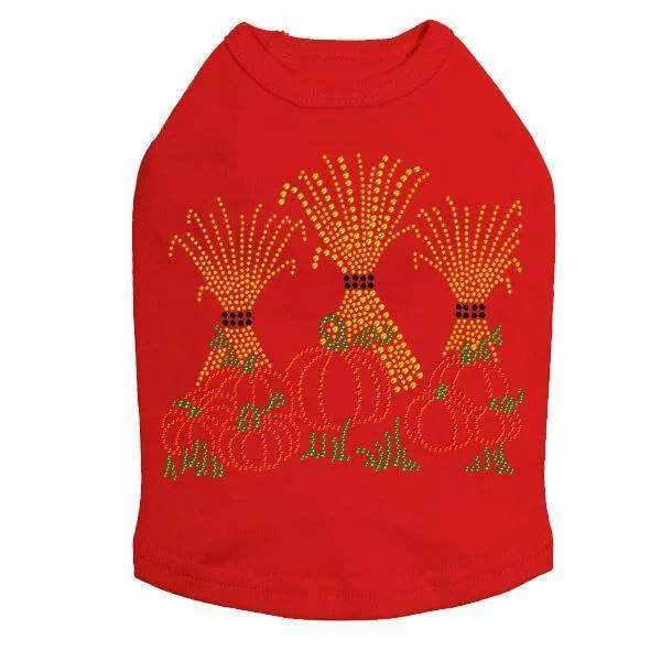 Halloween Haystacks Rhinestone Dog Tank