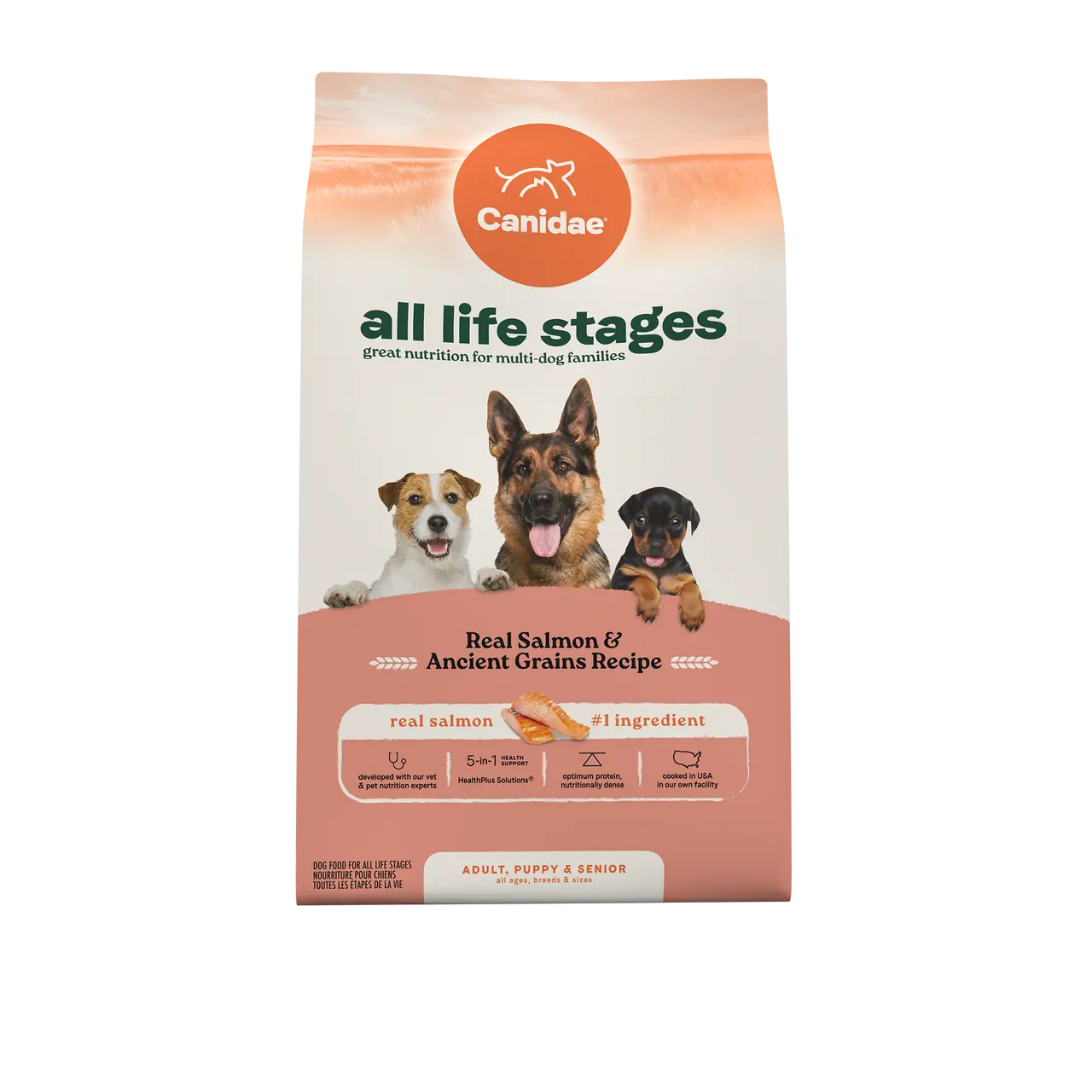 All Life Stages Dry Dog Food, Real Salmon & Ancient Grains Recipe