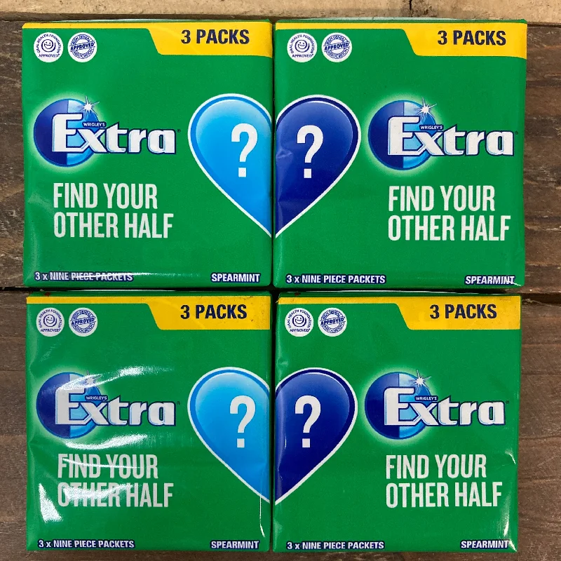 12x Wrigley's Extra Spearmint Sugar Free Chewing Gum Packs (4x3 Packs x9 Pieces)