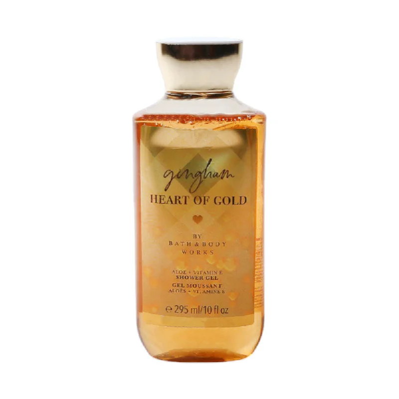 BBW GINGHAM HEART OF GOLD ALOE+VITAMIN E SHOWER GEL 295ML