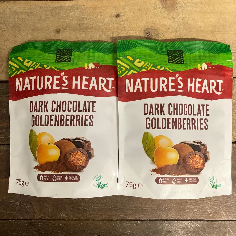 3x Nature's Heart Dark Chocolate Goldenberries Bags (3x75g)