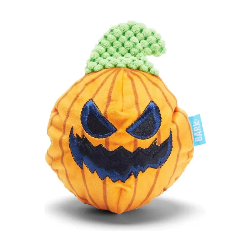 BARK Snarl the Gnarly Pumpkin Halloween Plush Dog Toy