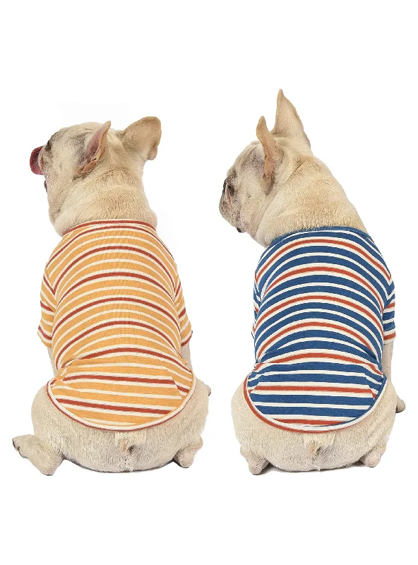 Pet holiday dress-up clothesThe Shoegaze Striped (2-Pack) Dog Tee