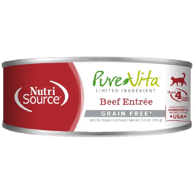 NutriSource PureVita LID Grain Free Canned Cat Food 12ea/5.5 oz