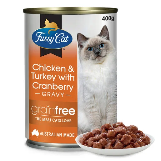 - Cat food for pregnant and nursing cats Fussy Cat Grain Free Chicken and Turkey with Cranberry Wet Cat Food 400g - Cat food for pregnant and nursing cats Fussy Cat Grain Free Chicken and Turkey with Cranberry Wet Cat Food 400g