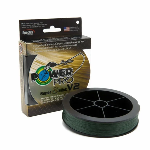PowerPro Super Slick V2 Braided Line 15lb 1500yds - Moss Green