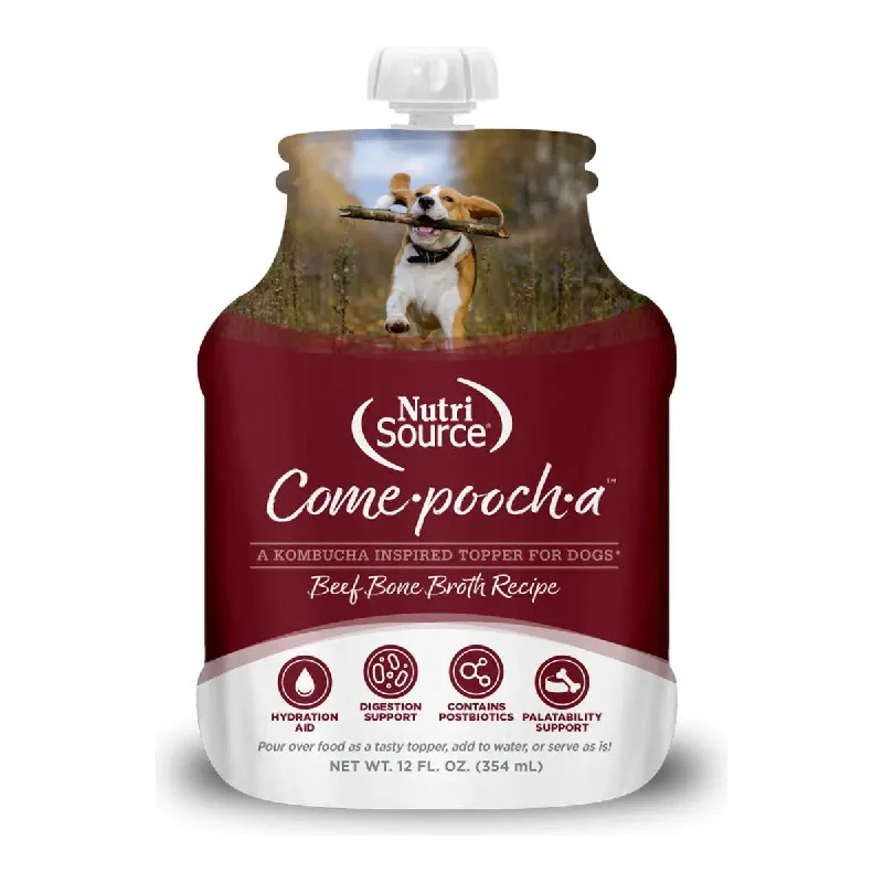 NutriSource Come-Pooch-A Broth Food Topper 12ea/12 oz
