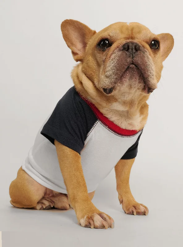 Combined with specific occasions:Major League Raglan Dog Tee