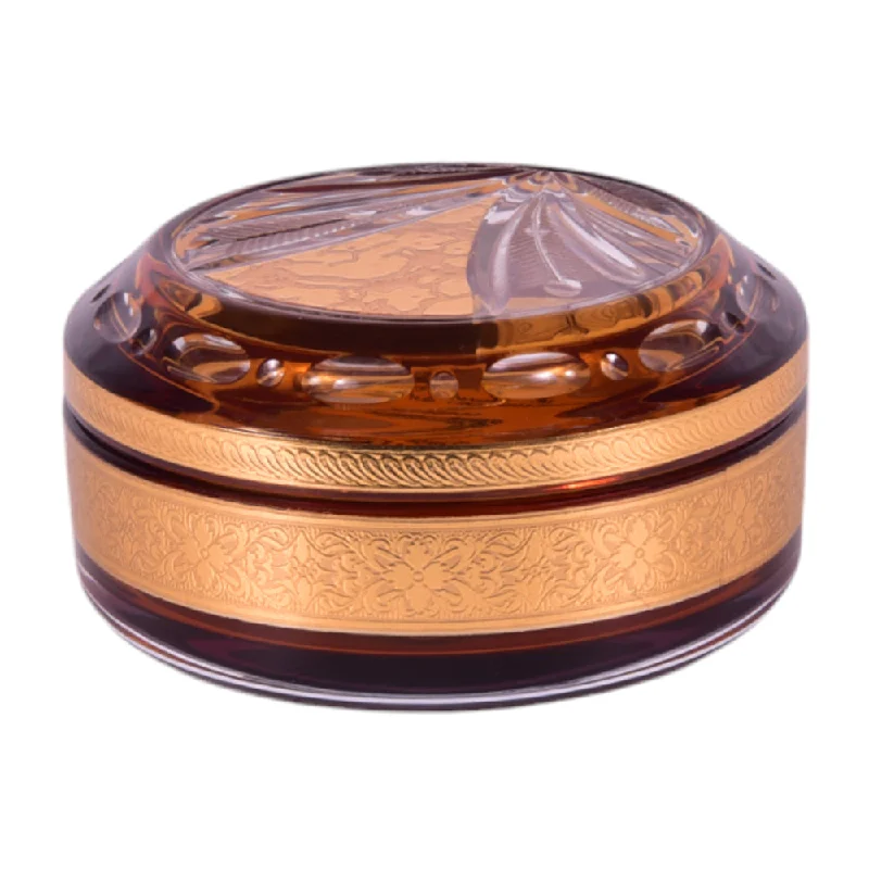 BOWL CANDY CRYSTAL BRASS IR FK7-B-6021 JSA05-A19