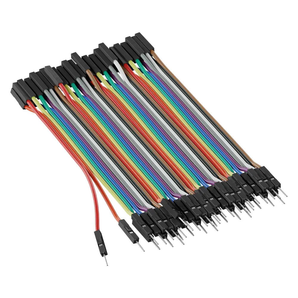 ServoCity Male to Female Jumper Wire (Multicolor, 10Cm Length) - 40 Pack