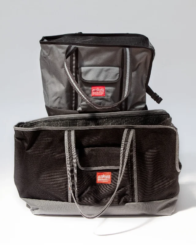 Open or Closed Pet Tote Bag in Black (Large)