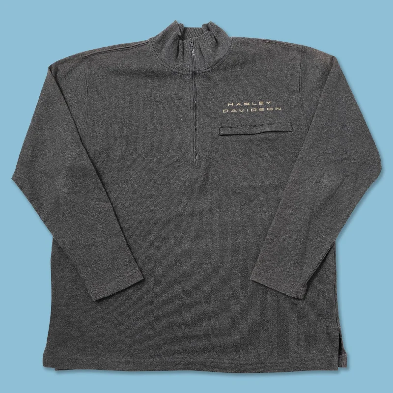 Vintage Harley Davidson Half Zip Sweater Medium
