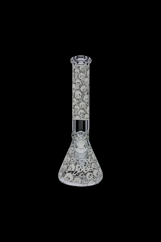 Glow in the Dark Beaker Ice Bong - Spooky Faces