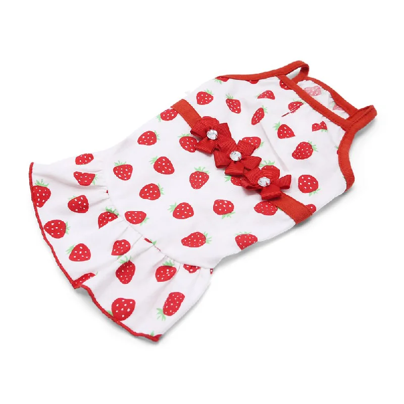 Pet summer light clothesStrawberry Dog Dress