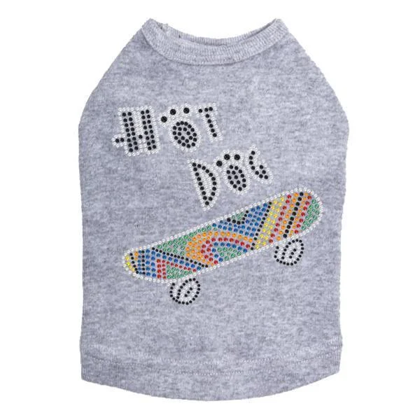 Hot Dog Rhinestone Dog Tank