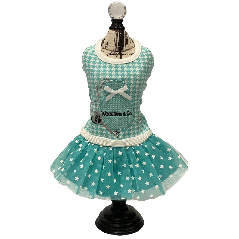 Wooffany Key Pouch Houndstooth Dog Dress