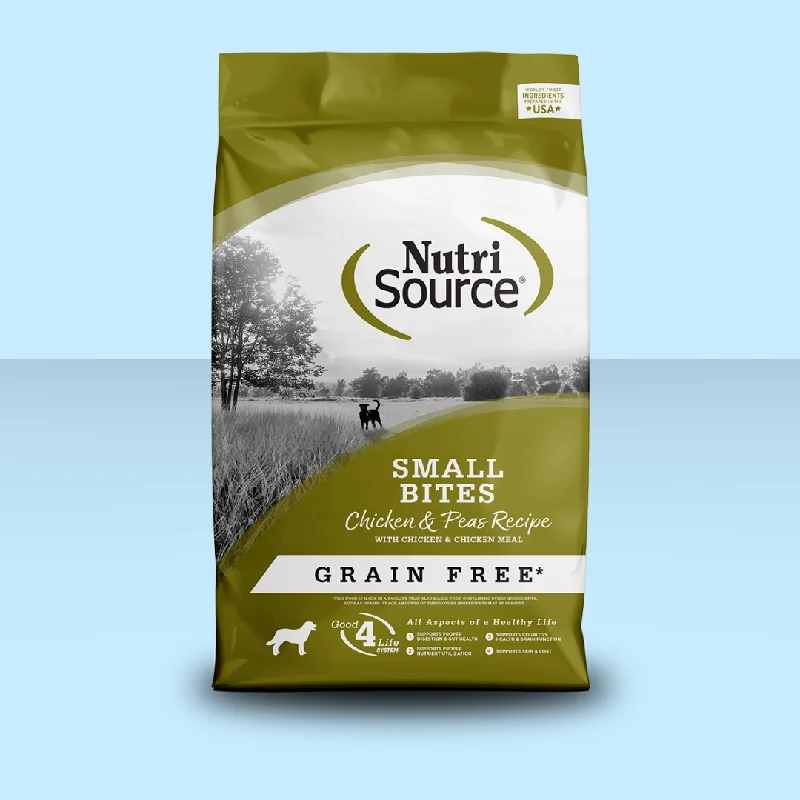 - Dog food recommendations for multi-dog householdsNutrisource GF Chicken & Pea Small Bites 4#