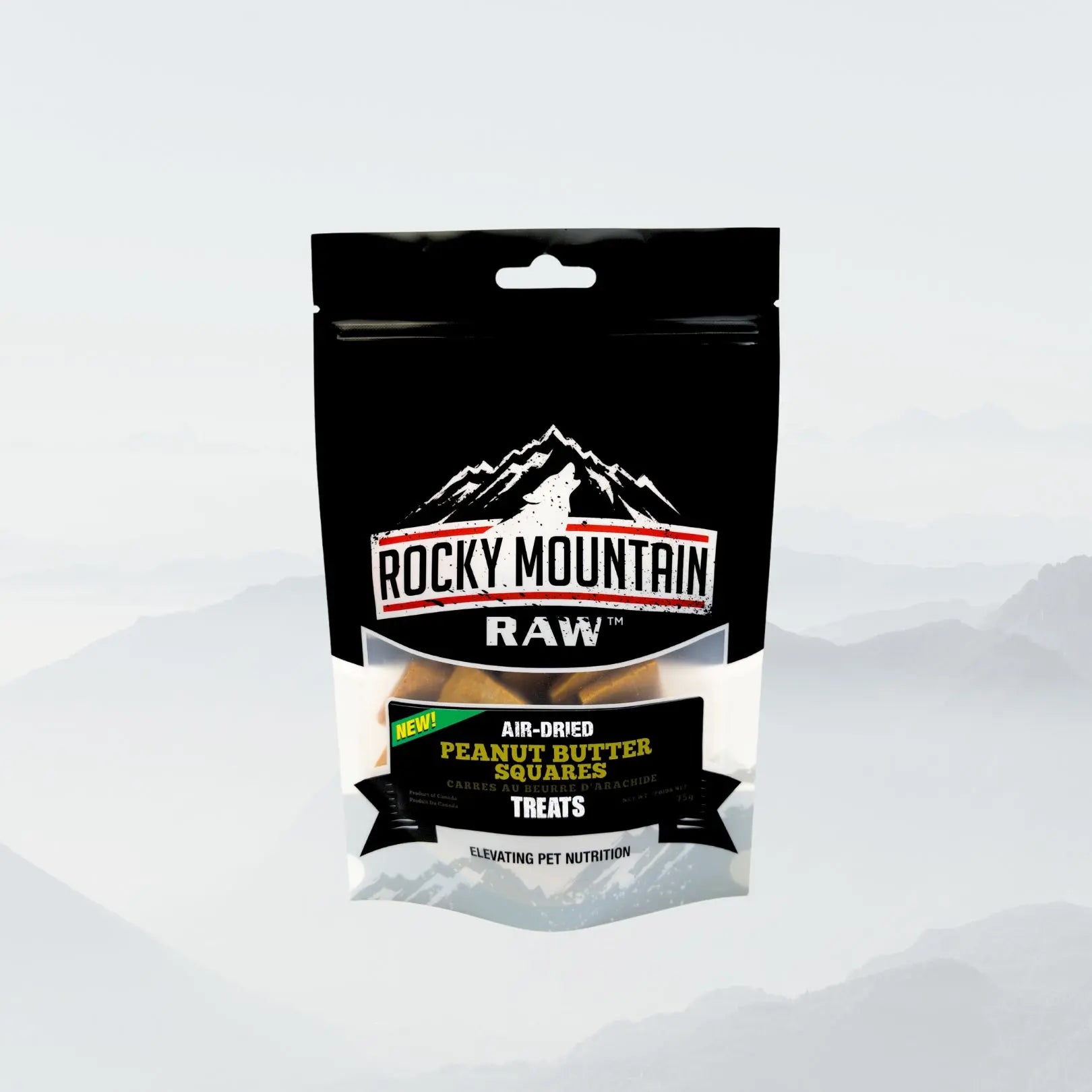 Rocky Mountain Raw Air Dried Baked Peanut Butter Squares Pet Treats 2.12 oz