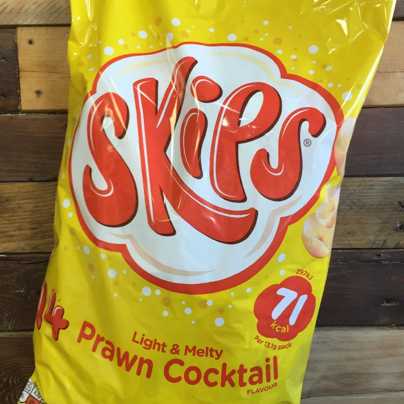 14x Skips Prawn Cocktail Crisps Bags (1 Pack of 14x13.1g)