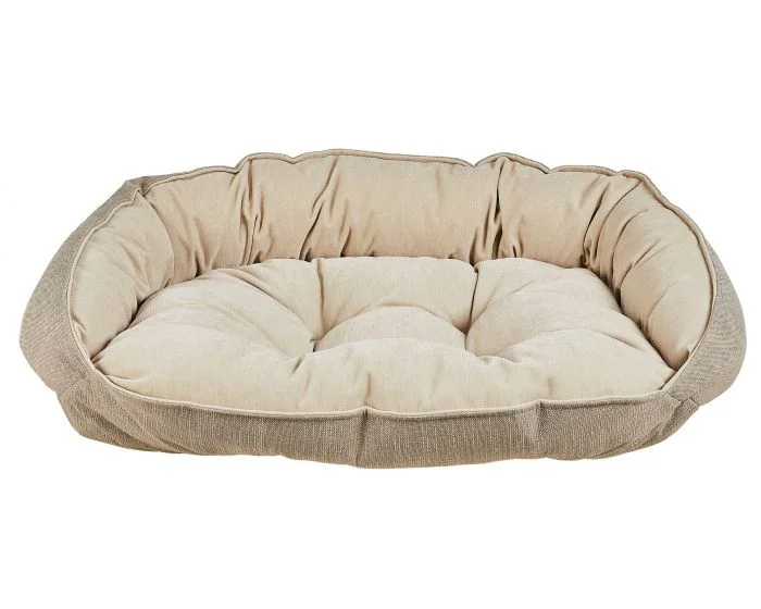 Reversible Microvelvet Crescent Bed- Beach