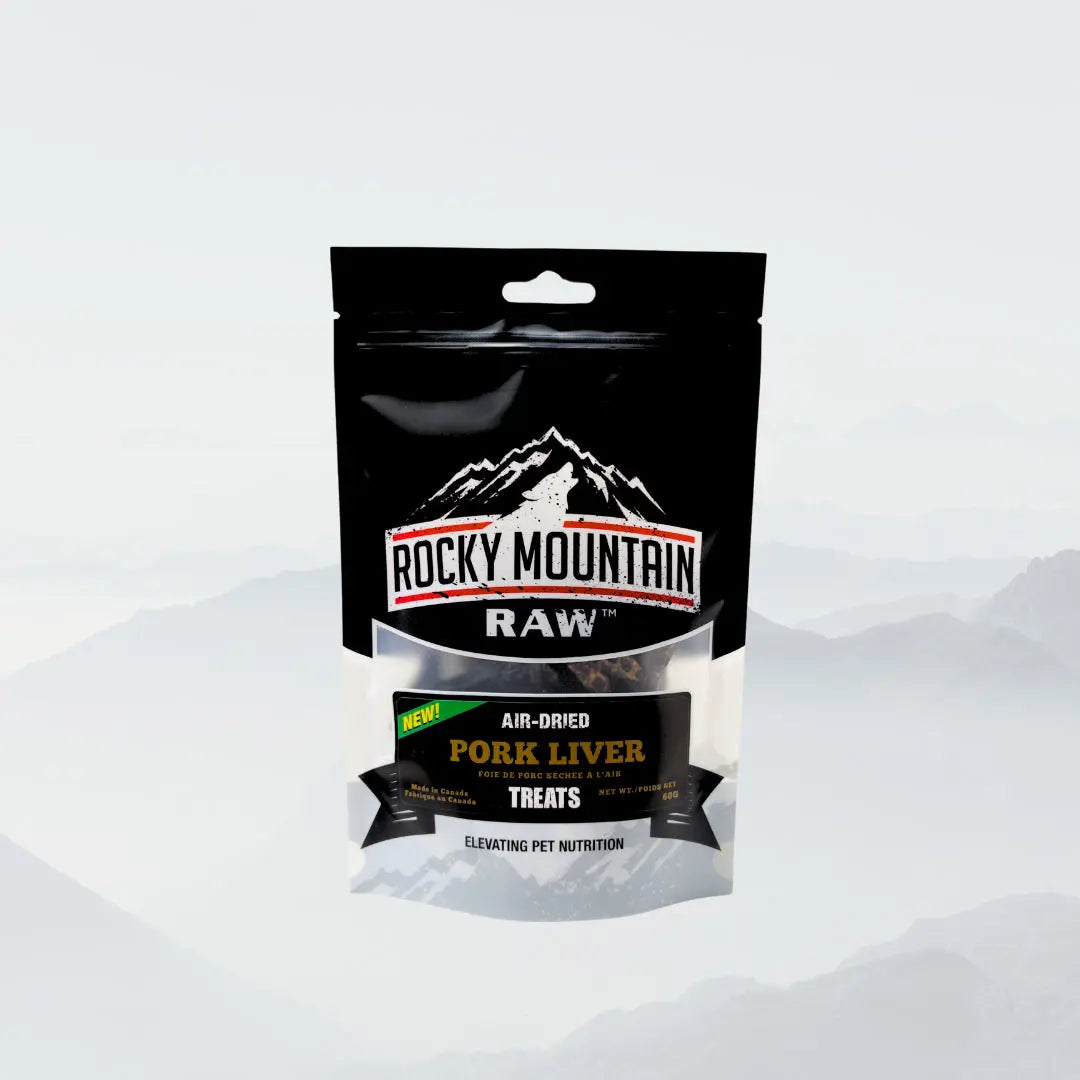 Rocky Mountain Raw Air Dried Pork Liver  Pet Treats 2.12 oz