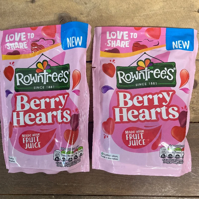 3x Rowntrees Berry Hearts Share Bags (3x115g)